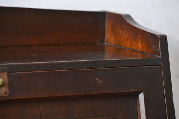 アンティーク家具　アンティーク 古いナラ材の象嵌入りライティングビュロー(机、在宅ワーク、在宅用ライティングデスク)