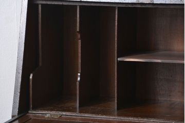 アンティーク家具　アンティーク 古いナラ材の象嵌入りライティングビュロー(机、在宅ワーク、在宅用ライティングデスク)