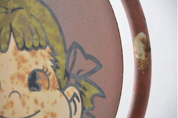 アンティーク雑貨　昭和レトロ　不二家ペコちゃんバス停看板
