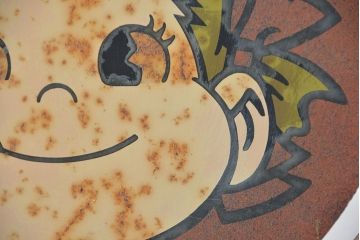 アンティーク雑貨　昭和レトロ　不二家ペコちゃんバス停看板