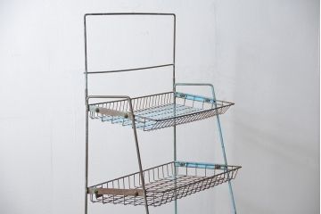 レトロ家具　昭和レトロ ★古い商店のアイアンラック(1)(飾り棚、陳列棚)