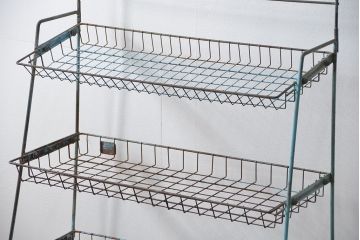 レトロ家具　昭和レトロ ★古い商店のアイアンラック(1)(飾り棚、陳列棚)