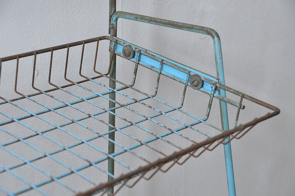 レトロ家具　昭和レトロ ★古い商店のアイアンラック(1)(飾り棚、陳列棚)