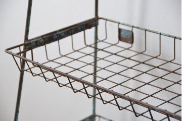 レトロ家具　昭和レトロ ★古い商店のアイアンラック(1)(飾り棚、陳列棚)