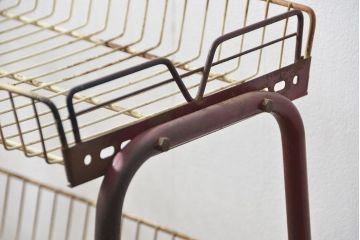 レトロ家具　昭和レトロ 古い商店のアイアンラック(3)(飾り棚、陳列棚)