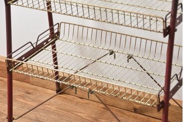 レトロ家具　昭和レトロ 古い商店のアイアンラック(3)(飾り棚、陳列棚)