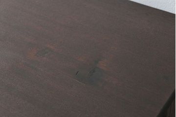 アンティーク家具　アンティーク 前面欅材の上質な鉄脚付き結霜ガラス時代箪笥ローボード(サイドボード、収納棚)