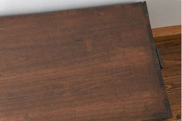 アンティーク家具　古民具・骨董 丸金具のシンプルな時代箪笥ローボード(ローチェスト)