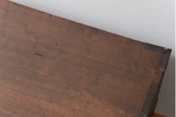 アンティーク家具　古民具・骨董 丸金具のシンプルな時代箪笥ローボード(ローチェスト)