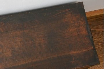 アンティーク家具　アンティーク 上品な丸金具の時代箪笥ローボード(ローチェスト、衣装箪笥)