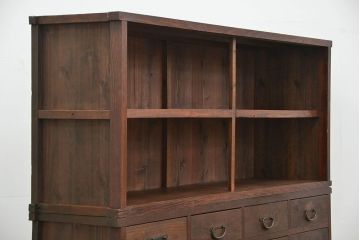 アンティーク家具　アンティーク 引き出し20杯 2段重ね収納箪笥(収納棚、飾り棚、薬箪笥、百味箪笥、チェスト)