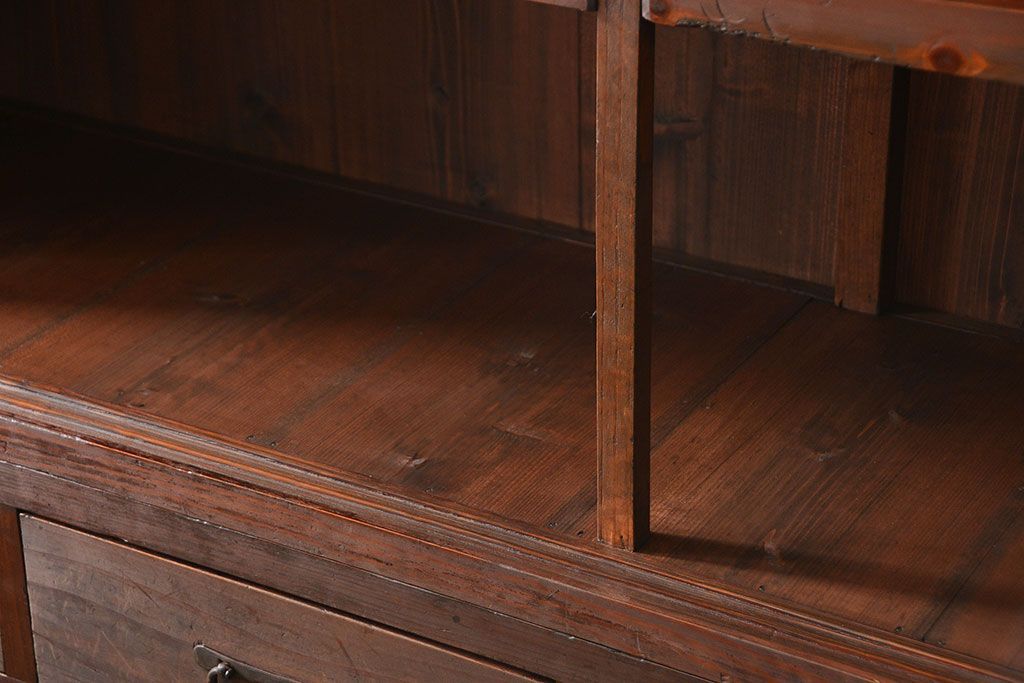 アンティーク家具　アンティーク 引き出し20杯 2段重ね収納箪笥(収納棚、飾り棚、薬箪笥、百味箪笥、チェスト)