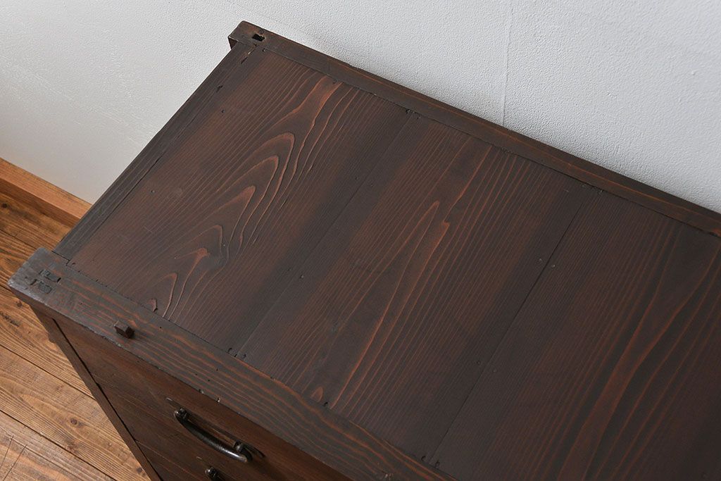 アンティーク家具　アンティーク 引き出し20杯 2段重ね収納箪笥(収納棚、飾り棚、薬箪笥、百味箪笥、チェスト)