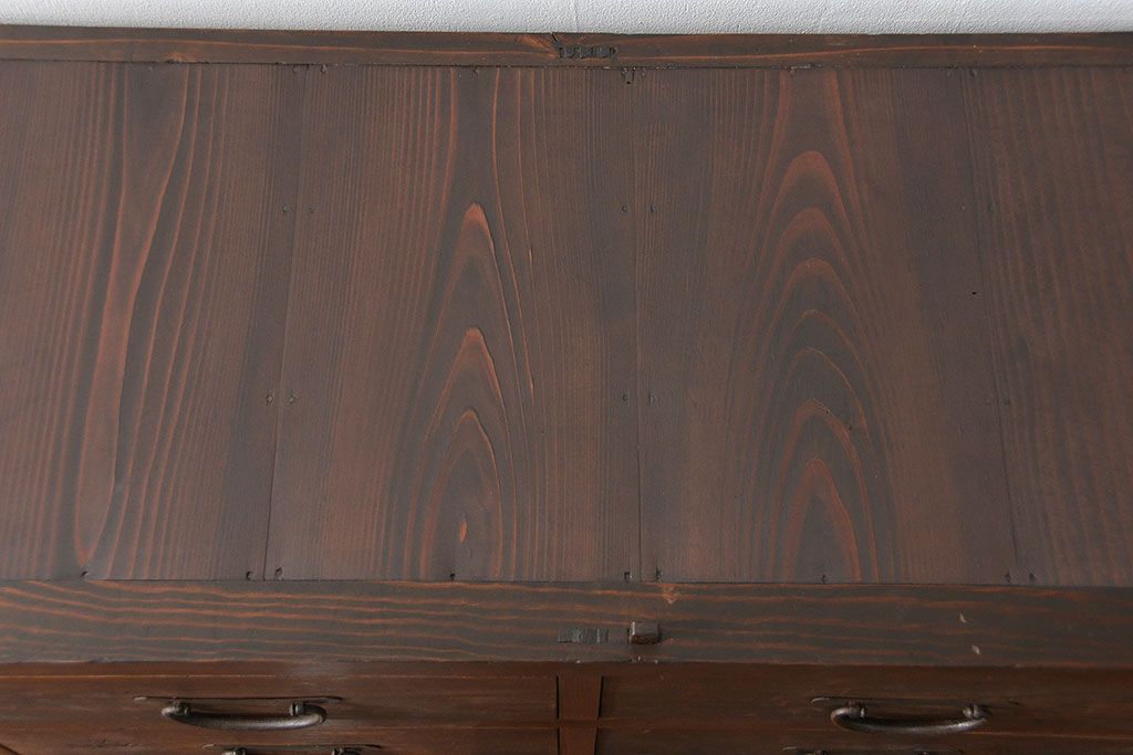 アンティーク家具　アンティーク 引き出し20杯 2段重ね収納箪笥(収納棚、飾り棚、薬箪笥、百味箪笥、チェスト)