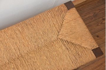 中古 ビンテージ 松本民芸家具 ラッシ長スツール(1)(ベンチ、長椅子、イス)定価約186000円