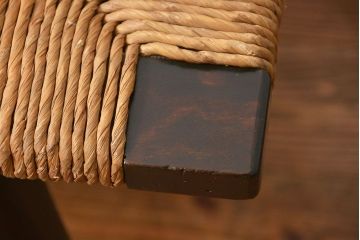 中古 ビンテージ 松本民芸家具 ラッシ長スツール(2)(ベンチ、長椅子、イス)