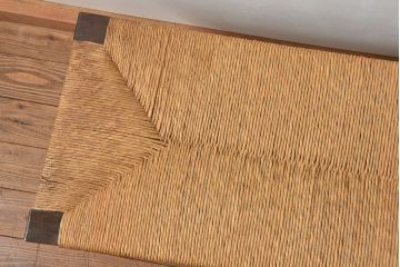 中古 ビンテージ 松本民芸家具 ラッシ長スツール(4)(ベンチ、長椅子、イス)