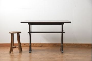 中古 ビンテージ 松本民芸家具 二本脚食卓テーブル(机、ダイニングテーブル)