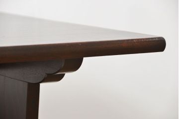 中古 ビンテージ 松本民芸家具 二本脚食卓テーブル(机、ダイニングテーブル)