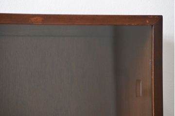 レトロ家具　昭和レトロ シンプルで大振りな本箱(アンティークブックケース、収納棚)