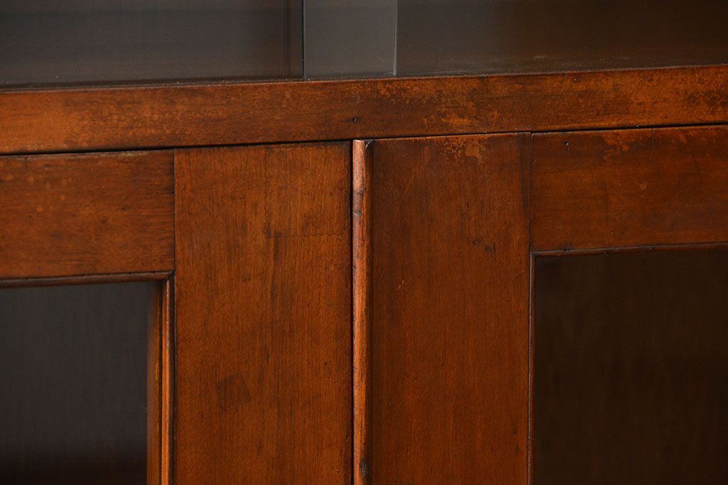 レトロ家具　昭和レトロ シンプルで大振りな本箱(アンティークブックケース、収納棚)