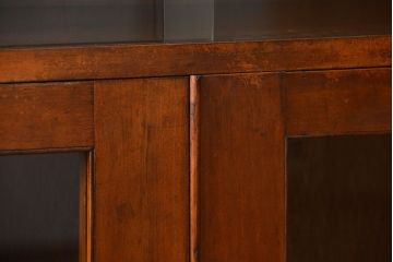 レトロ家具　昭和レトロ シンプルで大振りな本箱(アンティークブックケース、収納棚)