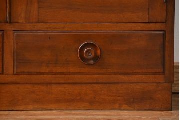 レトロ家具　昭和レトロ シンプルで大振りな本箱(アンティークブックケース、収納棚)