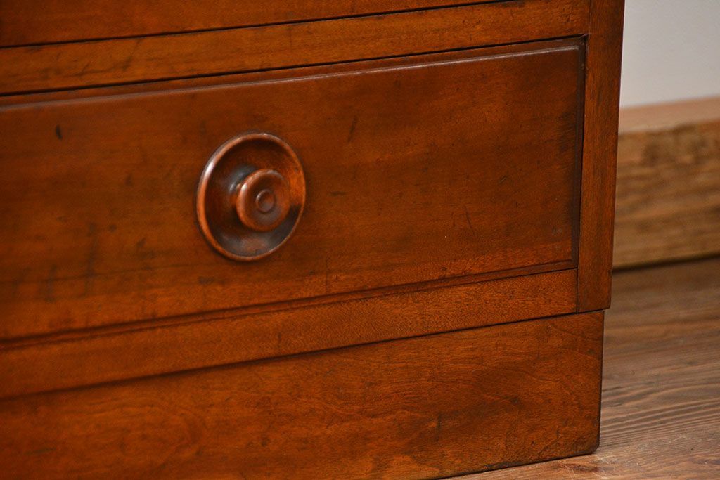 レトロ家具　昭和レトロ シンプルで大振りな本箱(アンティークブックケース、収納棚)