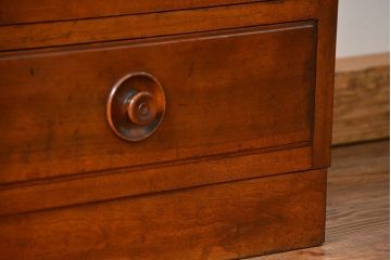 レトロ家具　昭和レトロ シンプルで大振りな本箱(アンティークブックケース、収納棚)