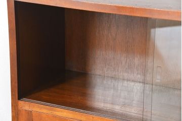 レトロ家具　昭和レトロ シンプルで大振りな本箱(アンティークブックケース、収納棚)