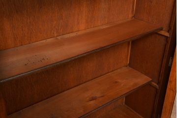 レトロ家具　昭和レトロ シンプルで大振りな本箱(アンティークブックケース、収納棚)