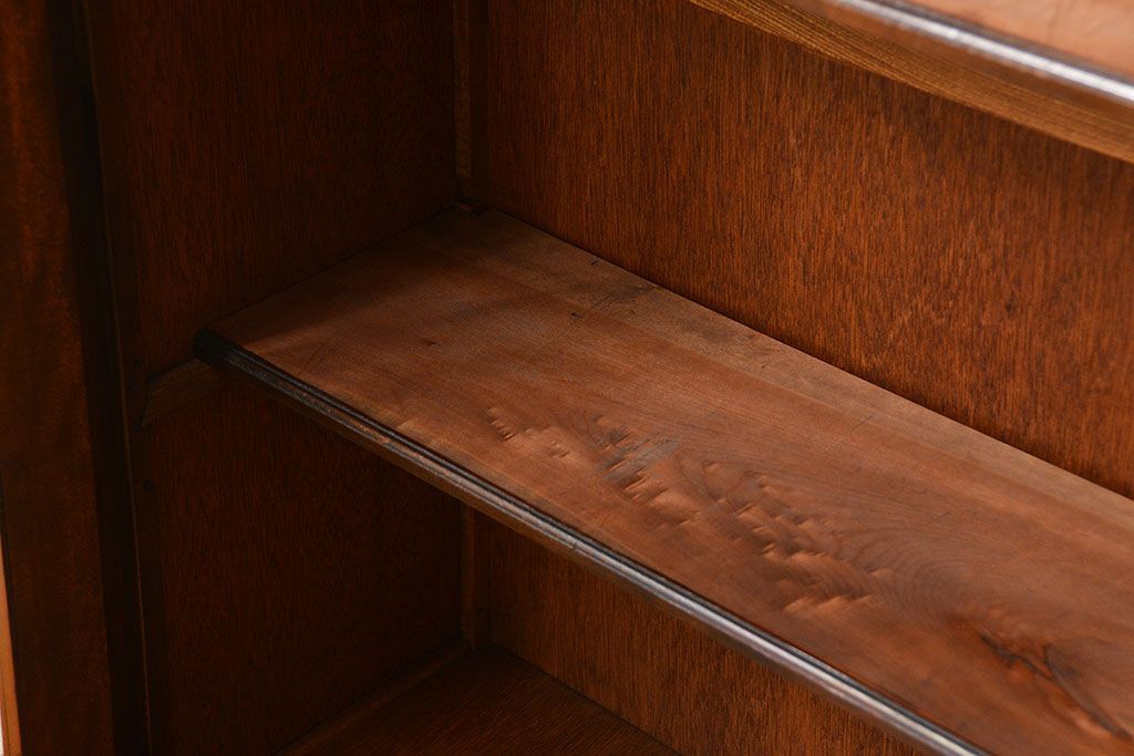 レトロ家具　昭和レトロ シンプルで大振りな本箱(アンティークブックケース、収納棚)