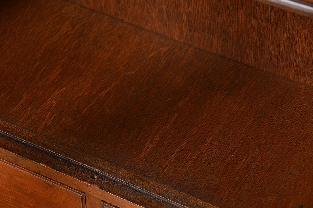 レトロ家具　昭和レトロ シンプルで大振りな本箱(アンティークブックケース、収納棚)