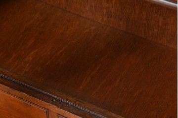 レトロ家具　昭和レトロ シンプルで大振りな本箱(アンティークブックケース、収納棚)