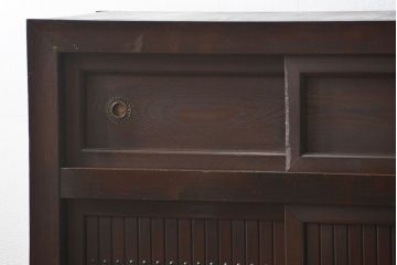 アンティーク家具　古民具・骨董 鉄脚付きの三尺水屋箪笥 サイドボード(収納棚、リビングボード)