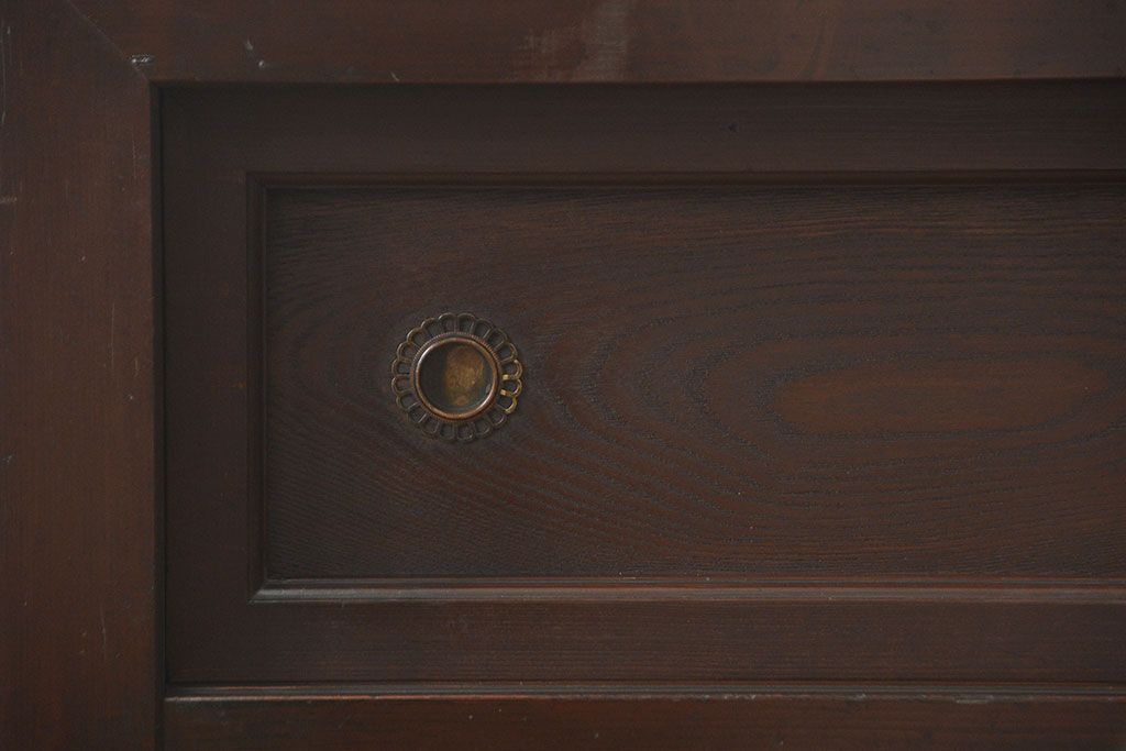 アンティーク家具　古民具・骨董 鉄脚付きの三尺水屋箪笥 サイドボード(収納棚、リビングボード)