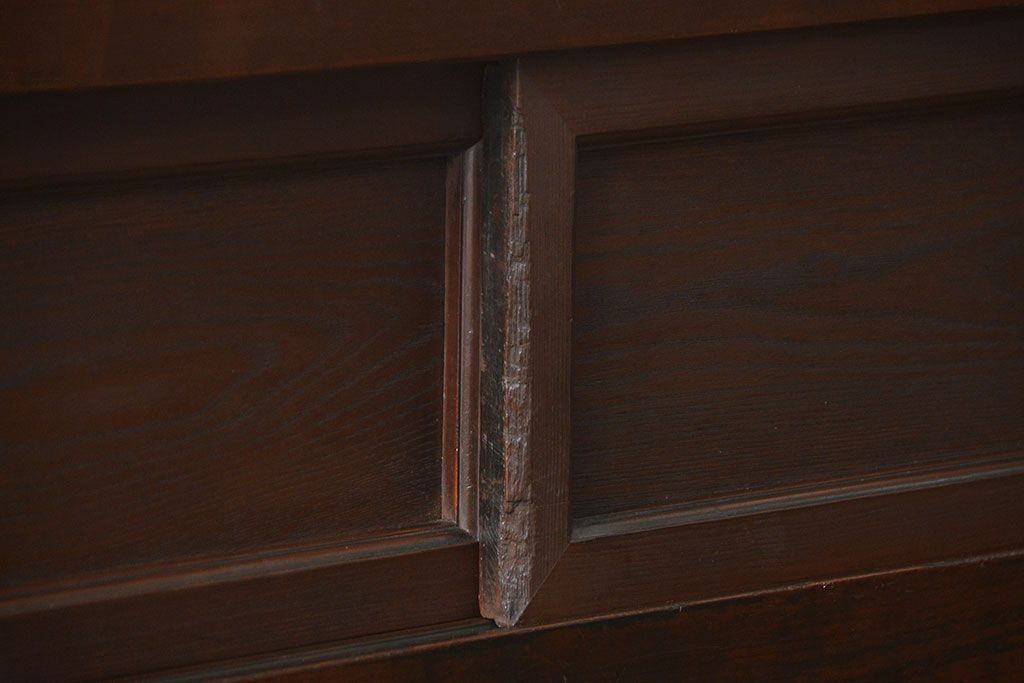 アンティーク家具　古民具・骨董 鉄脚付きの三尺水屋箪笥 サイドボード(収納棚、リビングボード)