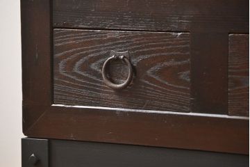 アンティーク家具　古民具・骨董 鉄脚付きの三尺水屋箪笥 サイドボード(収納棚、リビングボード)