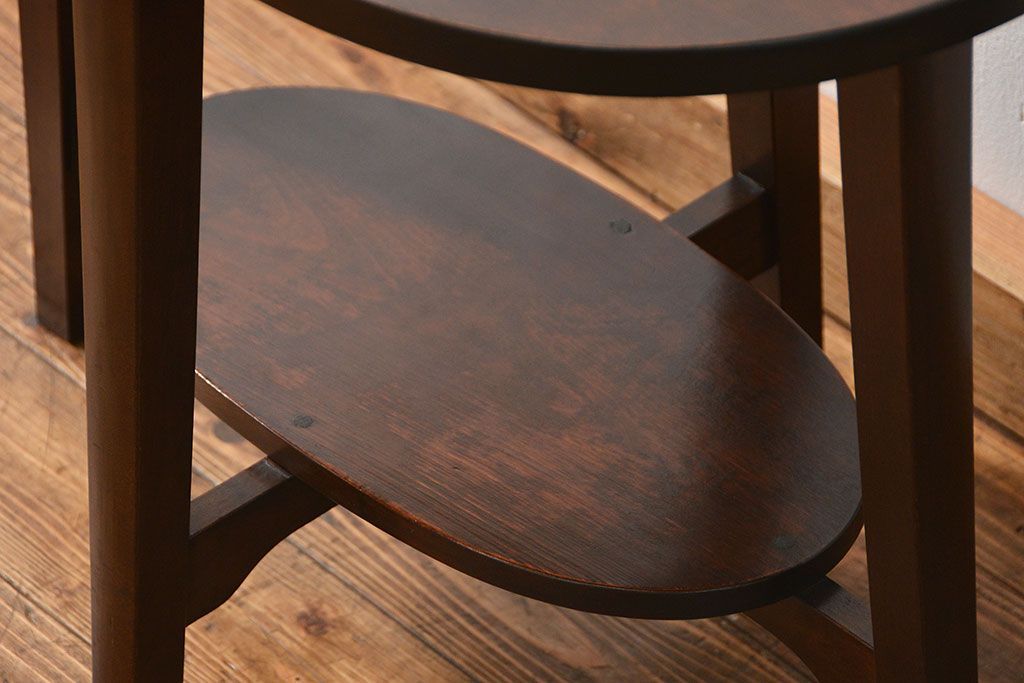 レトロ家具　昭和レトロ かわいいデザイン!上質なラウンドテーブル(カフェテーブル、コーヒーテーブル、サイドテーブル、センターテーブル)