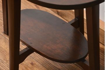 レトロ家具　昭和レトロ かわいいデザイン!上質なラウンドテーブル(カフェテーブル、コーヒーテーブル、サイドテーブル、センターテーブル)