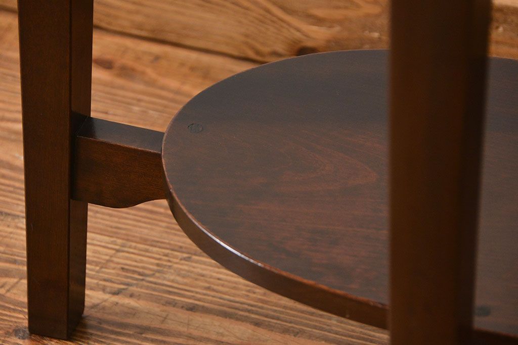 レトロ家具　昭和レトロ かわいいデザイン!上質なラウンドテーブル(カフェテーブル、コーヒーテーブル、サイドテーブル、センターテーブル)