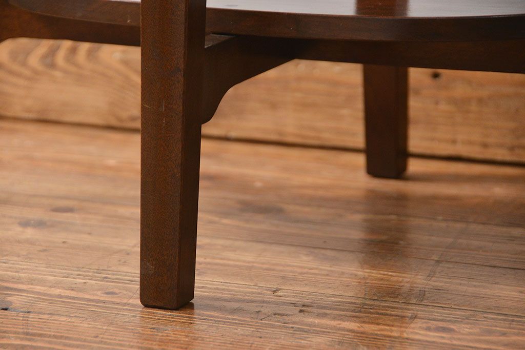 レトロ家具　昭和レトロ かわいいデザイン!上質なラウンドテーブル(カフェテーブル、コーヒーテーブル、サイドテーブル、センターテーブル)