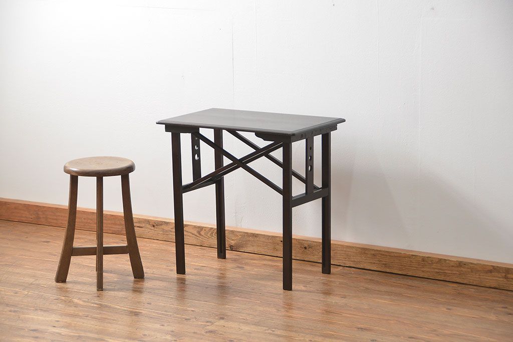 アンティーク家具　アンティーク ヤマハ製(山葉) 組み立て式テーブル(机、折り畳みテーブル)