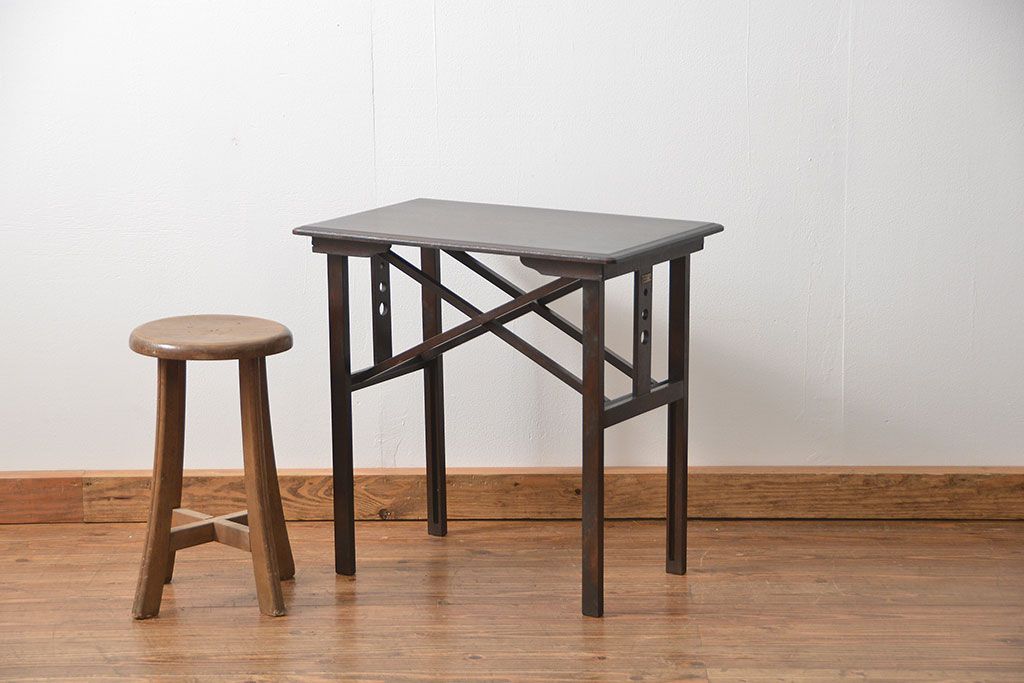 アンティーク家具　アンティーク ヤマハ製(山葉) 組み立て式テーブル(机、折り畳みテーブル)