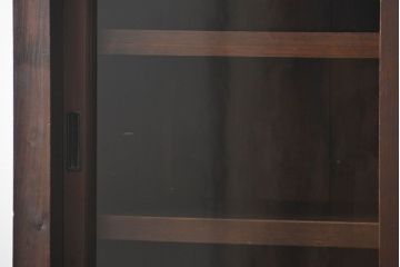 アンティーク家具　古民具・骨董 シンプルな四尺関西収納棚(水屋箪笥、ガラスケース、飾り棚)