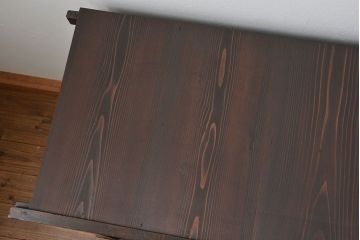 アンティーク家具　古民具・骨董 シンプルな四尺関西収納棚(水屋箪笥、ガラスケース、飾り棚)