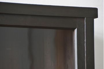 アンティーク家具　古民具・骨董　シックな15杯引き出し収納棚(ガラスケース、飾り棚、百味箪笥、薬箪笥)