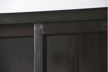 アンティーク家具　古民具・骨董　シックな15杯引き出し収納棚(ガラスケース、飾り棚、百味箪笥、薬箪笥)