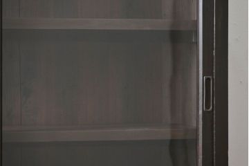 アンティーク家具　古民具・骨董　シックな15杯引き出し収納棚(ガラスケース、飾り棚、百味箪笥、薬箪笥)