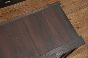 アンティーク家具　古民具・骨董　シックな15杯引き出し収納棚(ガラスケース、飾り棚、百味箪笥、薬箪笥)